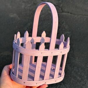 Longaberger 2007 Easter Small Oval Purple Picket Pail Basket